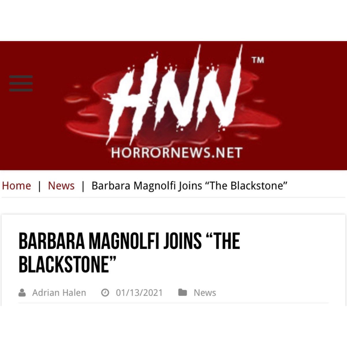 BAEfilms's tweet photo. Perhaps it was distraction as we’re preparing to wrap, we missed it when Horror News Net mentioned The Blackstone on January 13th. Thanks for spreading the word @horrornews_net The Blackstone written/directed by @dawritesoul 

#hnn #horrornews #horrormovies #theblackstonemovie https://t.co/RpxltfMpSy