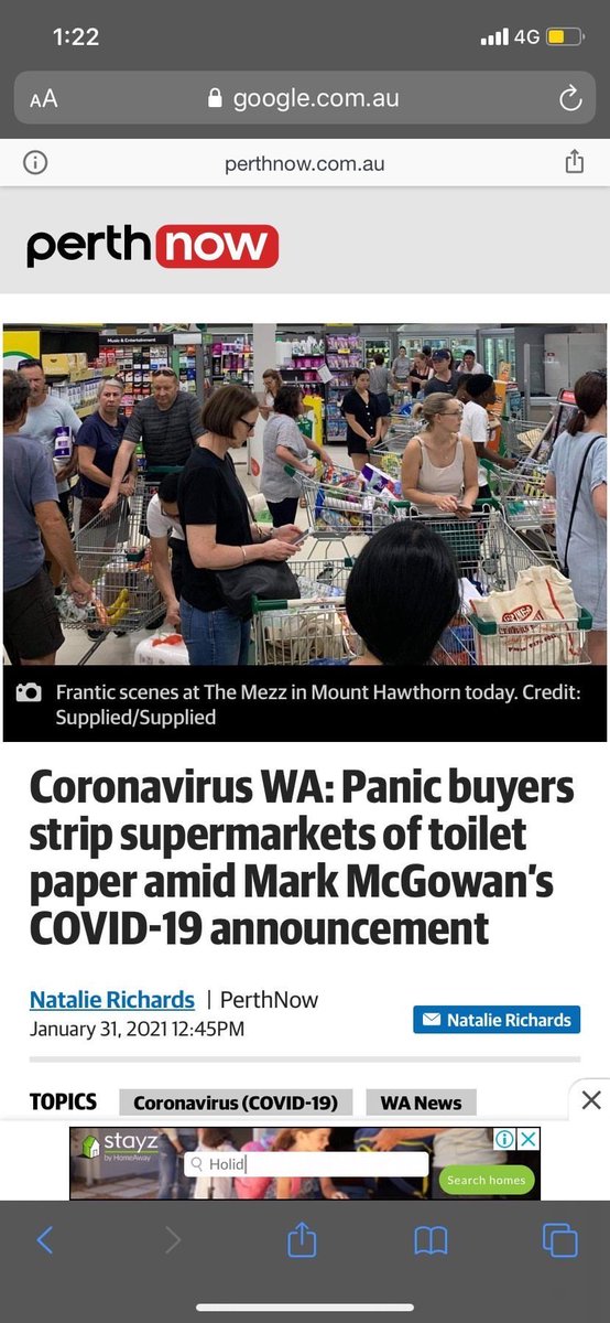 JoshGarlepp's tweet image. Perth: We’ve learnt from our errors of the past 
Perth after one case: