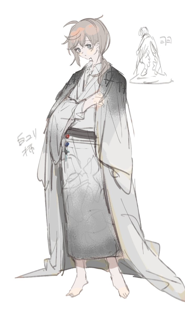 じわっと考えていた歌ってみた概念和服 織木野のイラスト