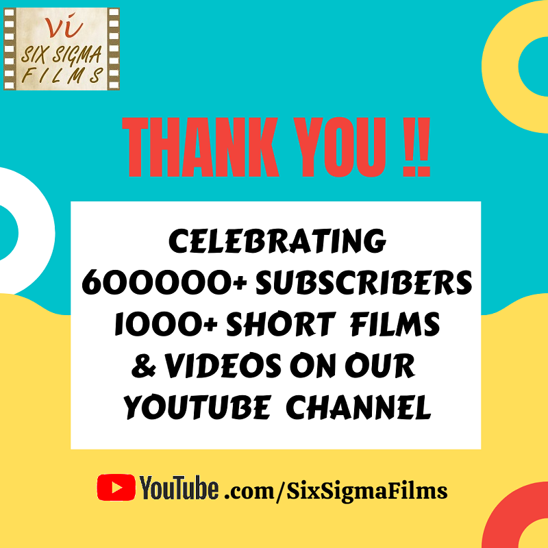 sixsigmafilms's tweet photo. Thanks for your support and love. Watch 1000+ #shortfilms, #celebrity &amp; #music videos Our #YouTubeChannel at https://t.co/5IdNFNP2HG. To showcase your #shortfilm on #OTT and our #YouTube Channel, Drop an email to coffishorts@gmail.com #sixsigmafilms #Shortmovie #bollywood https://t.co/Mgcdjsq6N7