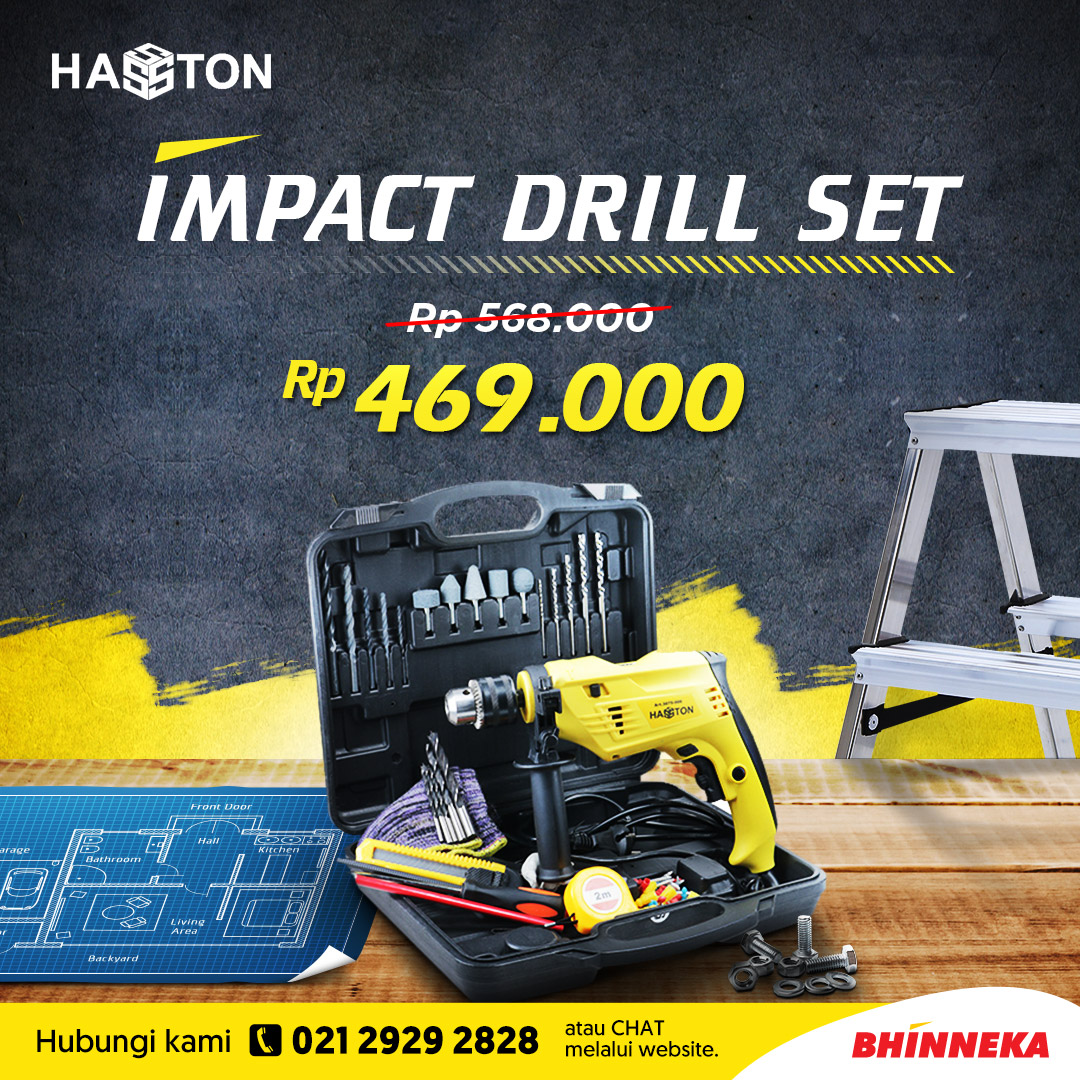 bhinneka's tweet photo. BHINNEKA punya produk rekomendasi nih buat bisnismu! Yap, ada #HasstonElectrilDrillSet yang punya mata bor lengkap banget dan set multifungsi. Cek detailnya dengan klik link ini https://t.co/w0LnUzSpgF
#PromoJanuari #InfoPromo #SolusiBisnis #Promo #BelanjaBisnisJadiPraktis https://t.co/herwPyt6sY
