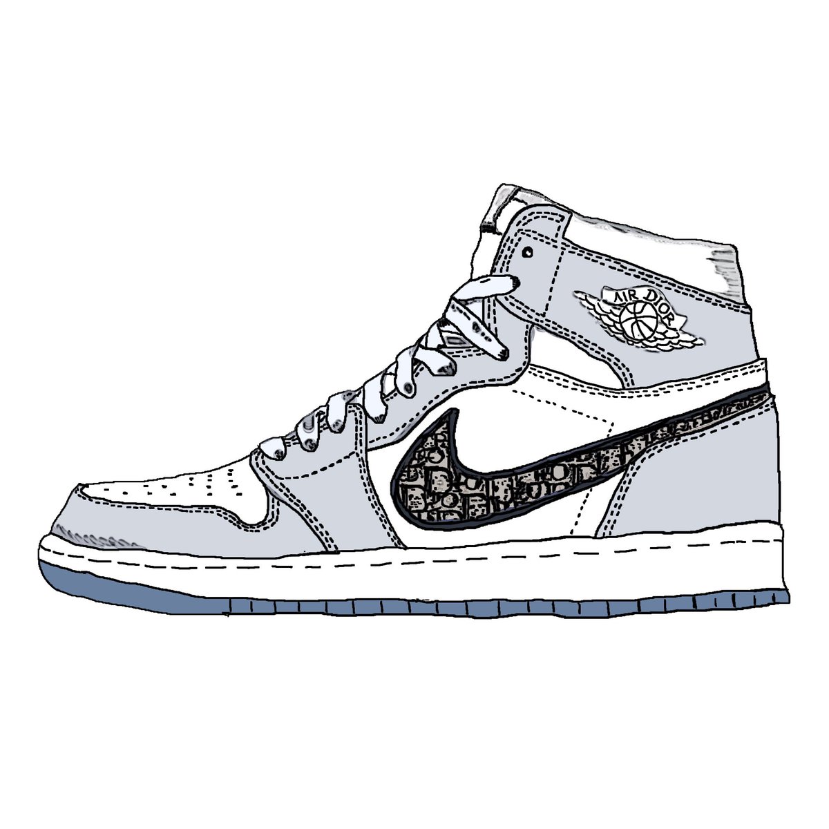 Zenmai ゼンマイ Zenmaiのココ東京 まだ外で履けてないエアディオール イラスト スニーカー スニーカーイラスト ストリートイラスト エアジョーダン1 エアジョーダン1シカゴ エアディオール スニーカー好きな人と繋がりたい Snkrs