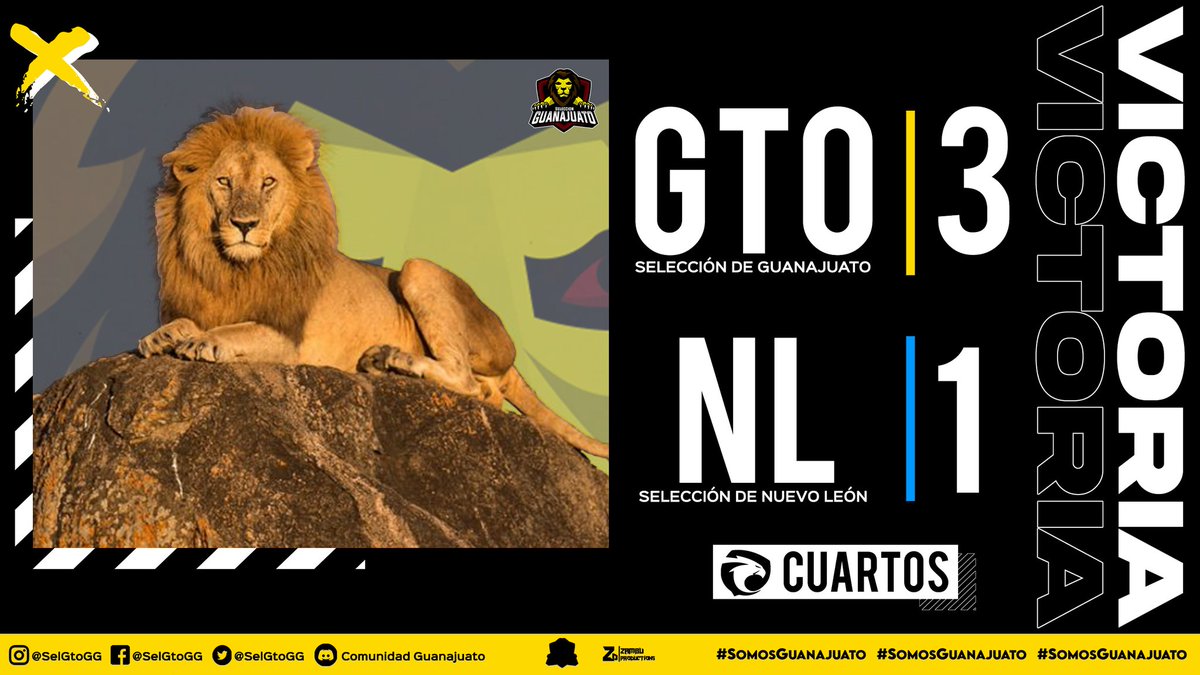 ¡ESTAMOS EN SEMIFINALES! 🦁🔥

Hoy el león más fuerte rugió y ganó, nos llevamos el pase a las semifinales de la @LME_CR con un 3-1 a favor de los del bajío. 🦁🖤💛

¡REY LEÓN, SOLO UNO, VAMOS POR EL PASE A LA GRAN FINAL! 🦁👑🔥

#SomosGuanajuato