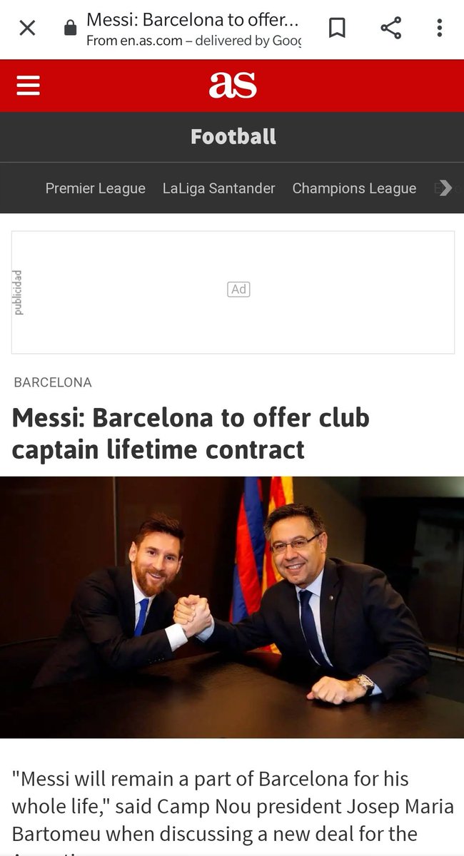 Beyond being an obvious attempt at passing the buck, I don't think Bartomeu co have thought this through. This should blow back badly on Bartomeu because1) He signed the contract in 20172) He wanted to offer a new contract in 2019...a lifetime contract.