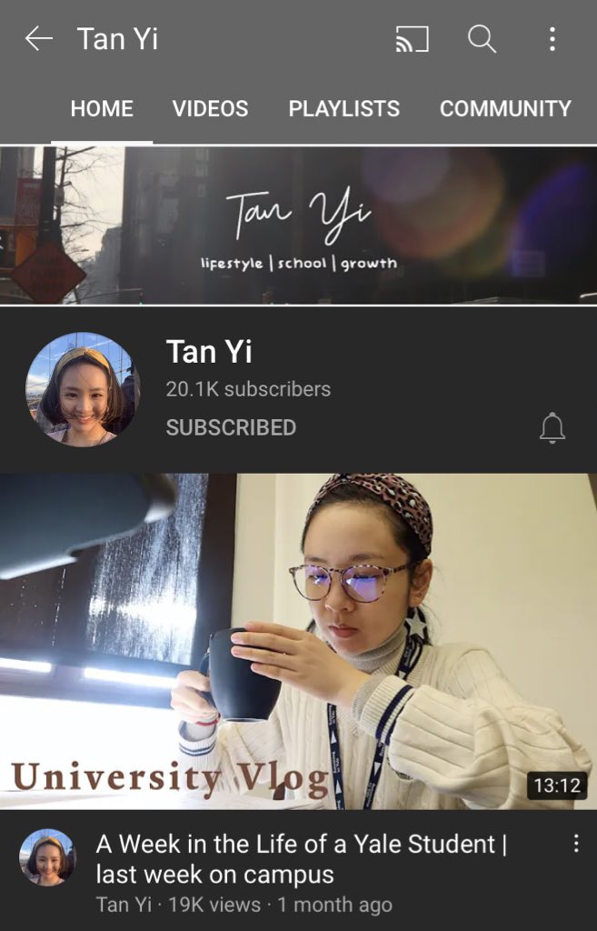 9. Tan Yi https://youtube.com/c/TanYi2002&nbsp;