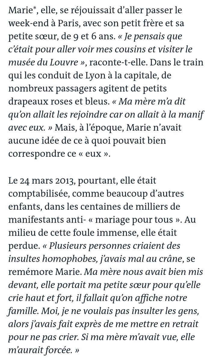 RaveaudGilles's tweet photo. Quand je voyais passer la "Manif pour tous les homophobes", je voyais les enfants amenés là par leurs parents hystériques, et je me disais : "Certains sont homos. Bon courage à eux..." Ben voilà. (Le Monde) https://t.co/3VCASXU60o