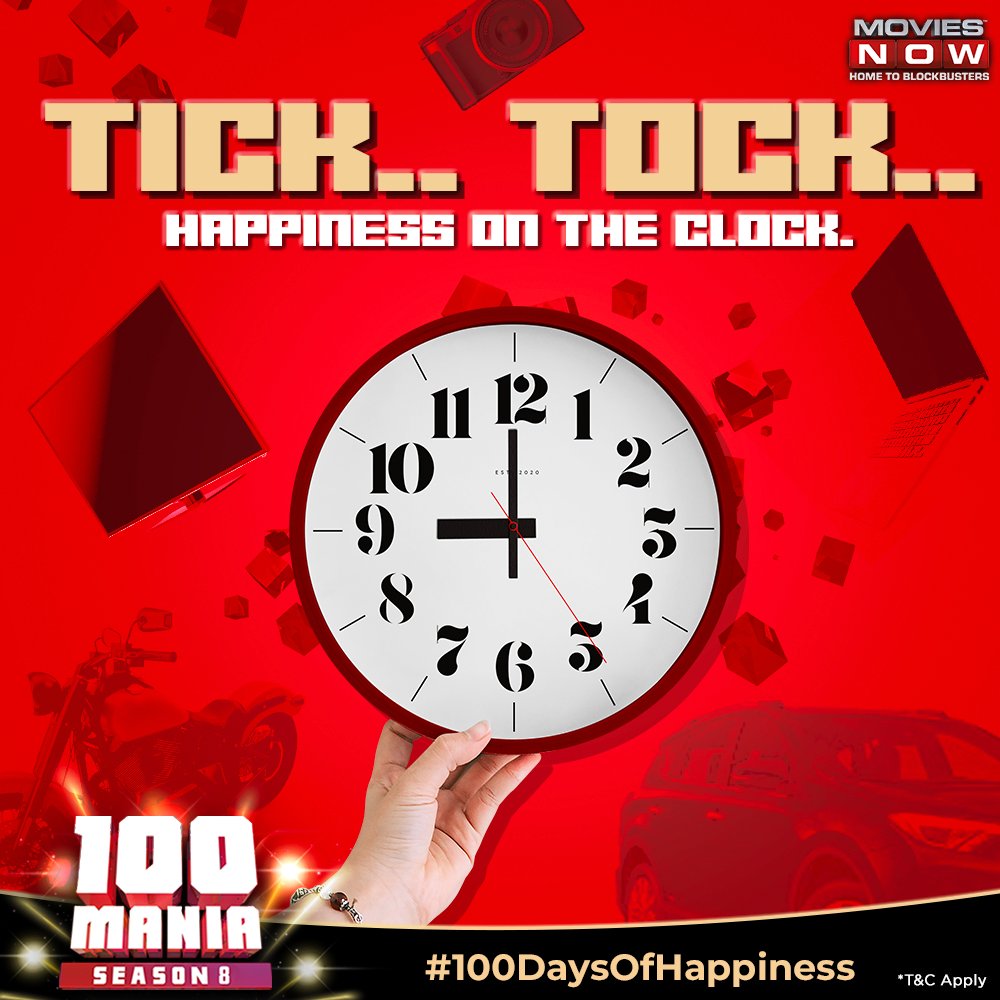 Set your happiness reminder for tomorrow 9 PM! #100ManiaS8 will be at your doorstep with a package of surprise. Stay tuned for #100DaysOfHappiness.