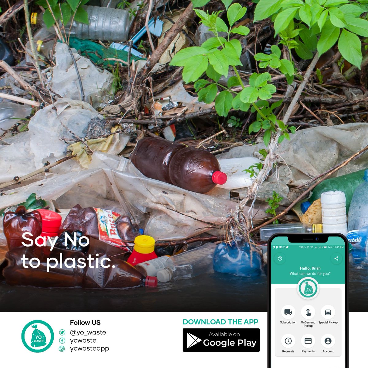 UElBosque's tweet photo. because Plastic pollutes our environment. Goodbye January. #yowasteapp https://t.co/FvE6IchDIU