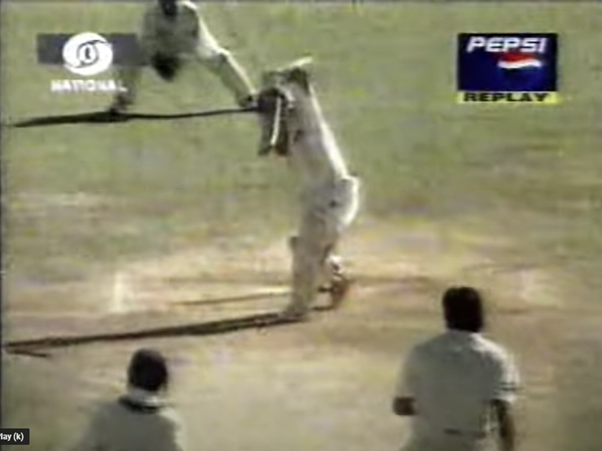 Akram opted for the new ball in the next over. Tendulkar cracked him through the covers for four. And then there was that sublime straight drive off Younis, little more than a forward defensive push that streaked away between the bowler and the mid-off.