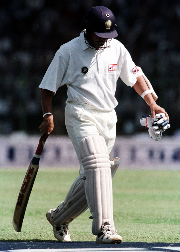 The master couldn't believe it. He walked back crestfallen. The crowd rose as one and thunderous applause followed him to the pavilion. 136 runs in 273 minutes — a masterclass of ability, technique and grit. He had pushed the door almost fully open, the rest just had to walk in.