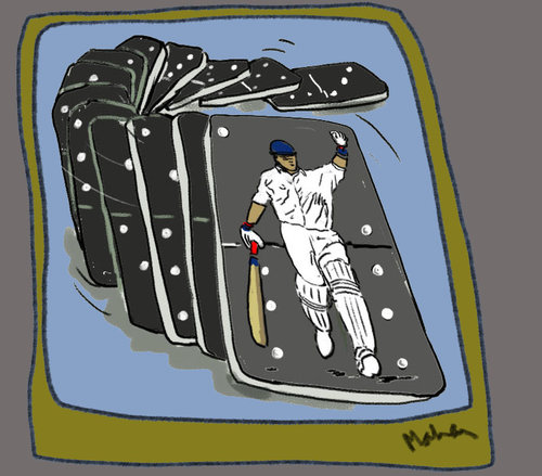 Sachin  #Tendulkar came in at 6 for 2. He left at 254 for 7, having etched a glittering gem worth 136. However, having managed 6 before the master walked to the wicket, the others managed 4 more once he was goneA magnificent knock while men fell away like dominoes #onthisday