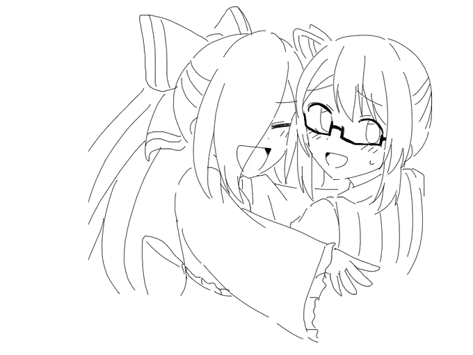 絵チャで描いたやつ2枚と、リクで描いたツイステのイデアくん 