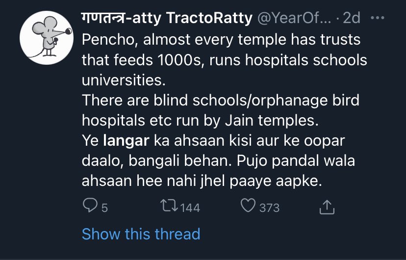 Ratty Bhai can’t take upkars of  #Langar anymore. Shares facts about temples, Jain Temples, schools, orphanages doing more for the people than the  #Langar community (without cameras, of course)