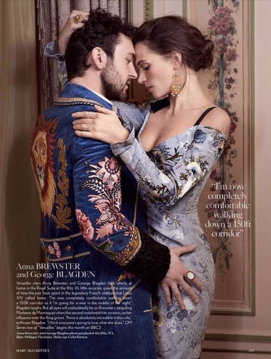 #Steamy #stunner for #SunKingSunday #Versailles #GeorgeBlagden and #AnnaBrewster in #VogueUK 2017.