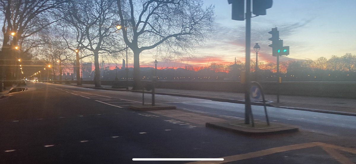 Dawn over the Thames river in London. Day 31 - final day. 30 marathons run so far and running an ultra marathon today of 84.4km (52.4 miles). Start at 9am and hope to finish at midnight tonight