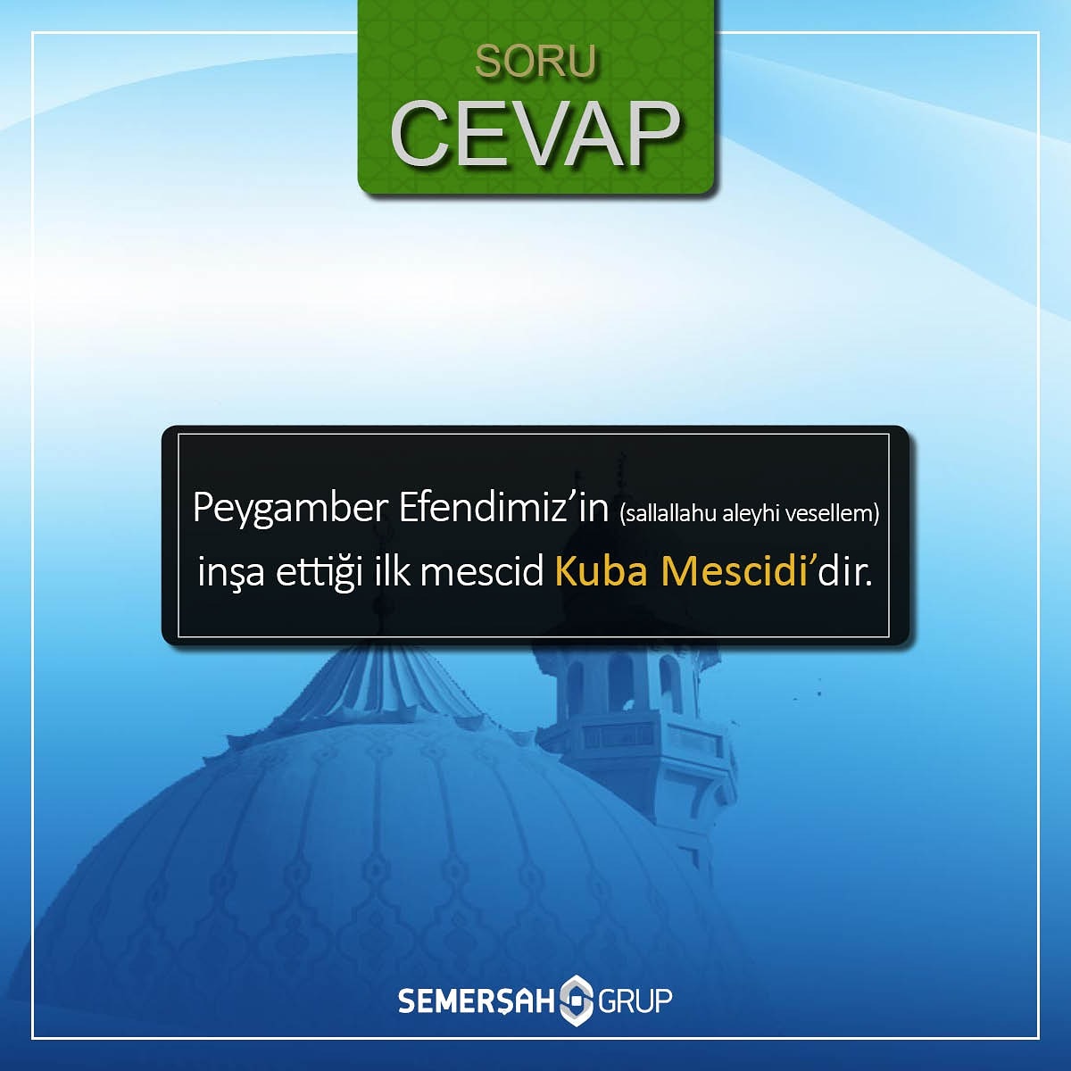 SemersahTurizm's tweet photo. Peygamber Efendimiz’in (sallallahu aleyhi vesellem) inşa ettiği ilk mescid Kuba Mescidi’dir. https://t.co/IqHbpxxNNc