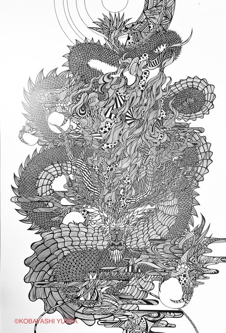 しんちょーく!
ゴールがみえてきた??
ちなみに背景のみ着色します?✨

#画家 #絵師 #アナログ画 #精密画 #イラスト #絵 #絵画 #ボールペン画 #絵描きさんと繋がりたい #drawing #artwork #art #picture #龍 #進捗 