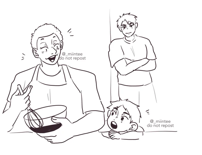tendou and their kid would definitely whip up the best and sweetest pastries and ushijima would be their taste tester (he always says it's good even if it's burnt sometimes,,,) https://t.co/iXKAspQq4U 