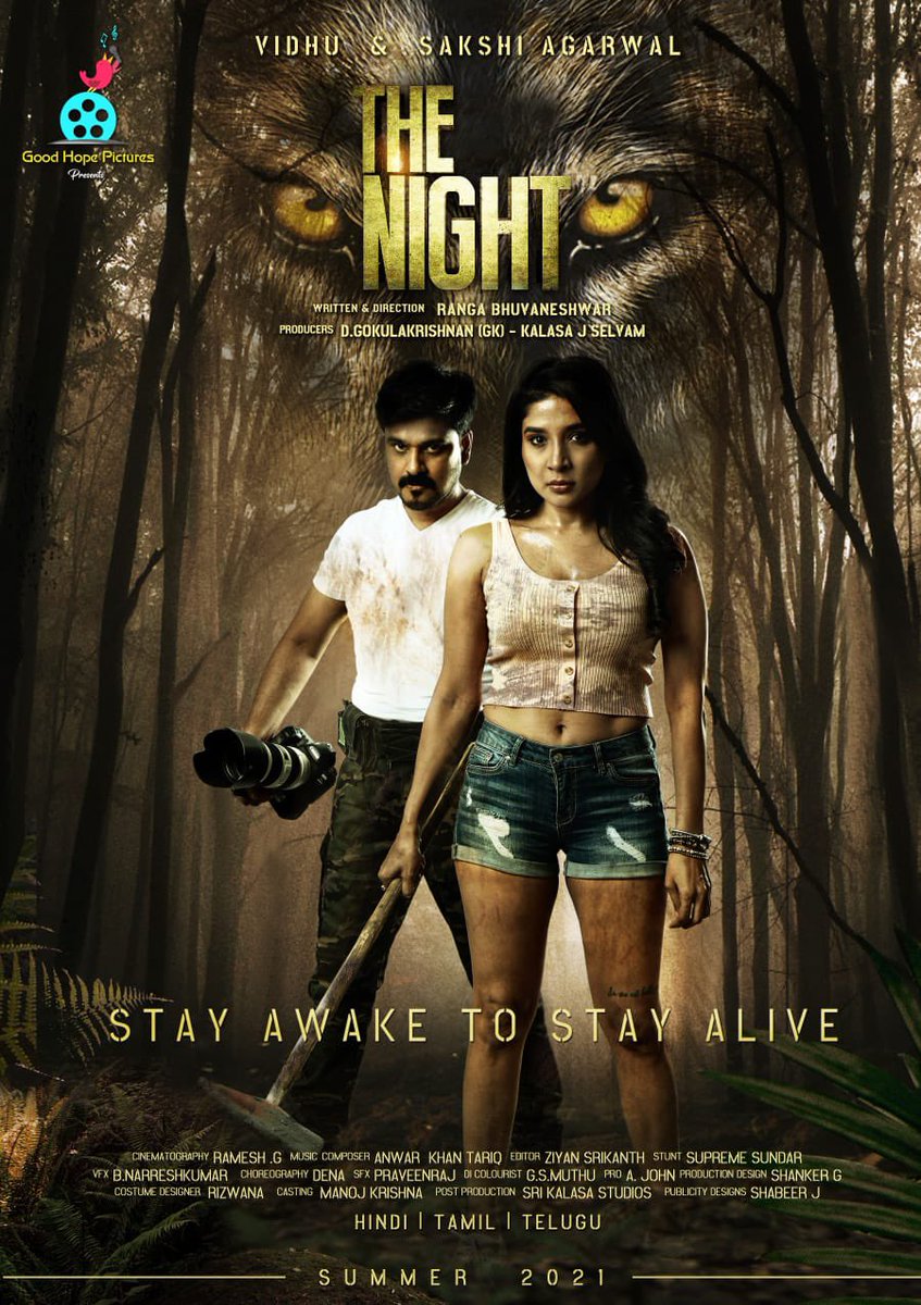 The Night: Cricketer R Ashwin Unveils the First Poster of Vidhu and Sakshi  Agarwal Starrer Film (View Pic)