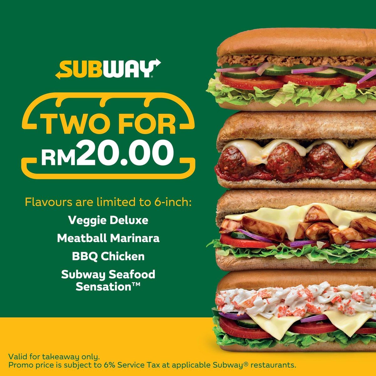 foodhuntingco's tweet photo. Ni ada promo Subway untuk korang! 😍 https://t.co/YxJHUYCmrH