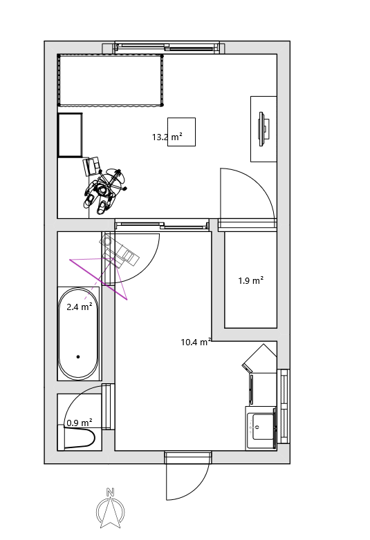 建築の友達からのツッコミ
・靴脱ぐ場所と置く場所がない
・トイレ入れねぇ
・収納場所は縦長じゃなくて横長じゃないと奥の荷物が取れない
・浴槽のスペースと体洗うスペースは同じじゃないとよろしくない。水道を置くスペースがない
・他に対してキッチンのスペース広すぎる 