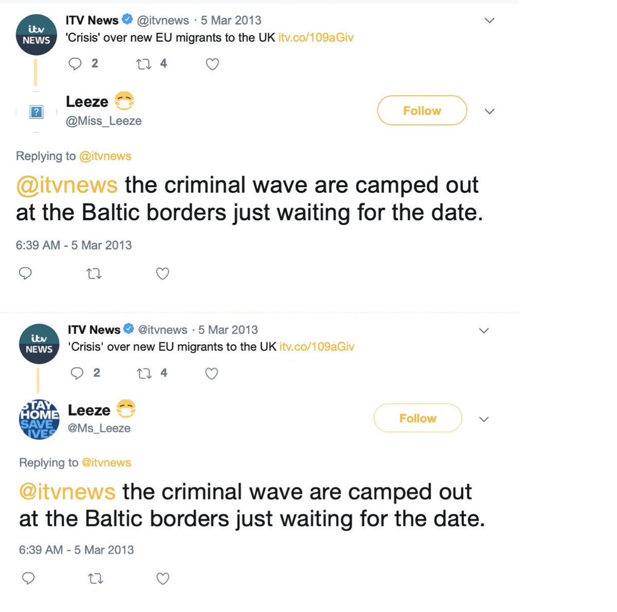 Here’s another anti-immigrant one, implying that the UK is facing an influx of criminals from the baltic states. Now why would someone with UKIP tendencies join the SNP? Some other agenda perhaps? http://archive.is/wip/fYVKs  https://archive.is/ARd2E  https://twitter.com/Miss_Leeze/status/30894984997228953710/19