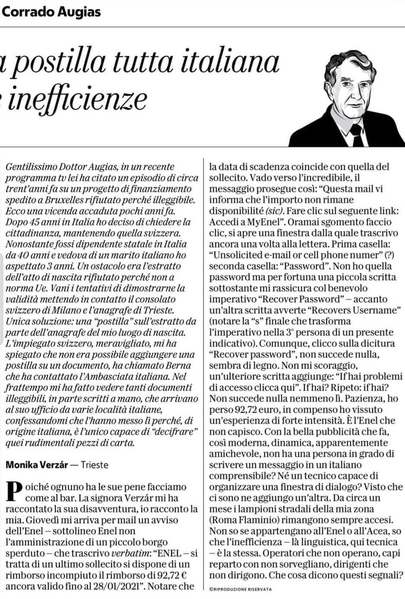 Non è #Augias il problema ma la redazione perché non ha fatto il #FactCheck. Compro #Repubblica per avere solidità e affidabilità nel marasma delle informazioni ma a quanto pare.... <a href="/repubblica/">Repubblica</a>