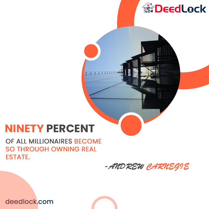 DeedLocknow's tweet photo. Ninety percent of all millionaires become so through owning real estate. – Andrew Carnegie

Lock your deed now 😎👉 ( LINK IN BIO)
.
.
Follow 😎👉 @deedlocknow

#deedlock #realestate #realtor #realestateagent #home #property #forsale #investment #realtorlife #househunting #luxury https://t.co/f2pH14mz4A