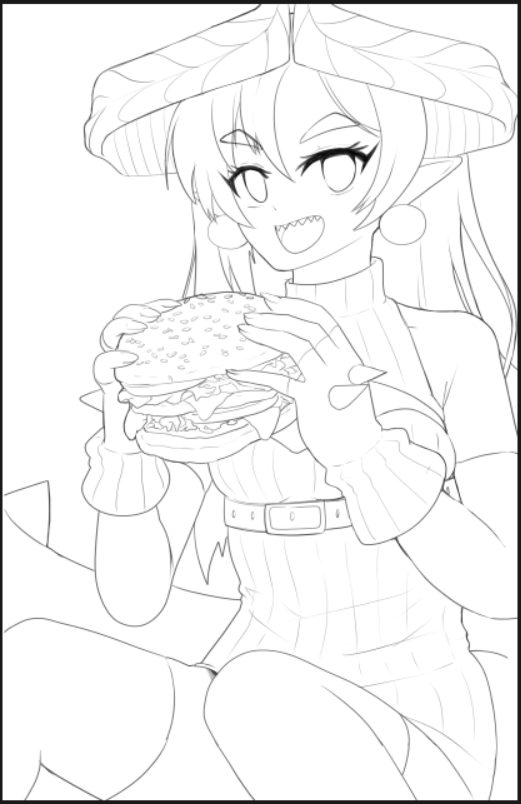 Coming along~! 95% done with lines, fine tune a bit more then onto coloringggg!!