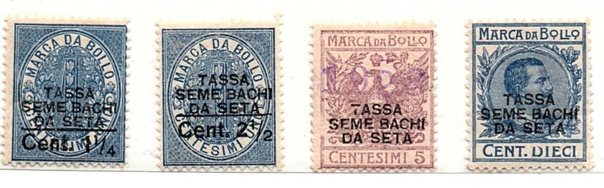 MuseoSetaSoncin's tweet photo. Marche da bollo a tassa fissa soprastampate per tassa semi bachi,foto dal web #seta #museitaliani #lombardia #filanda #setificio #bacologico #bacologiche #bacodaseta #inLombardia #BorghiPiuBelli https://t.co/JgdcQUECPV