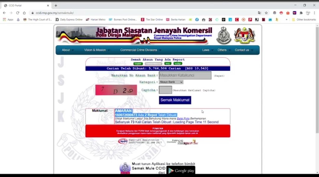 Suh0116 On Twitter Apa2 Pun Sebelum Bankin Or Transfer Pergi Ke Portal Ccid Ccid Ni Under Pdrm Website Dia Untuk Check No Acc Dan Jugak No Phone Ha Same Ada Penjual Tu Ada Masalah