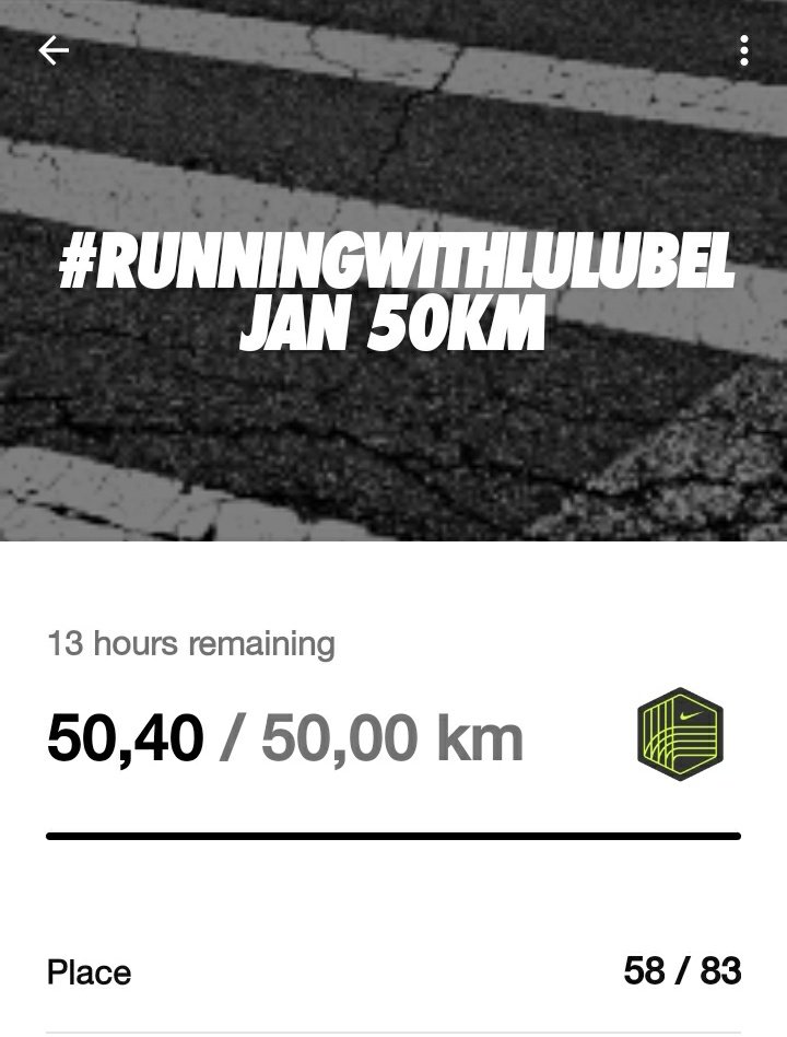 thandi_bhungane's tweet photo. 50km January Challenges Completed 💃💃💃💖🥰❤ So proud of myself i feel like a Champion 🏃‍♀️🏃‍♀️🏃‍♀️  #RunningWithLulubel #RunningWithTumiSole #Chubbyrunner #Slowrunner #SundayMotivation #Runner https://t.co/b3t6QqInuD