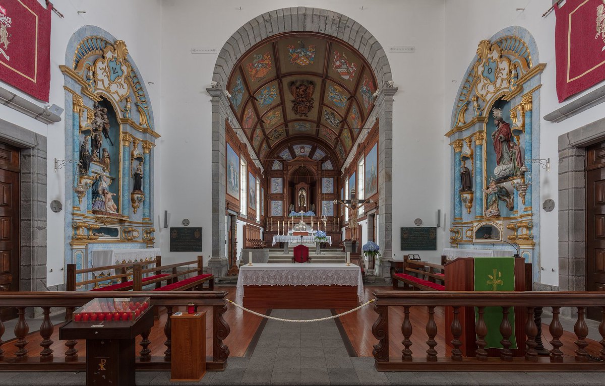  In Faial, Nossa Senhora das Angústias church gets the . It’s so perfect that it looks like it’s made of Lego. Work on the current three-nave structure began in1800 and like many colonial churches, heraldry is prominent in the interior decoration.