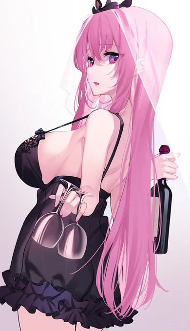 今夜、一杯どう?💀🍷❤️

 #callillust 