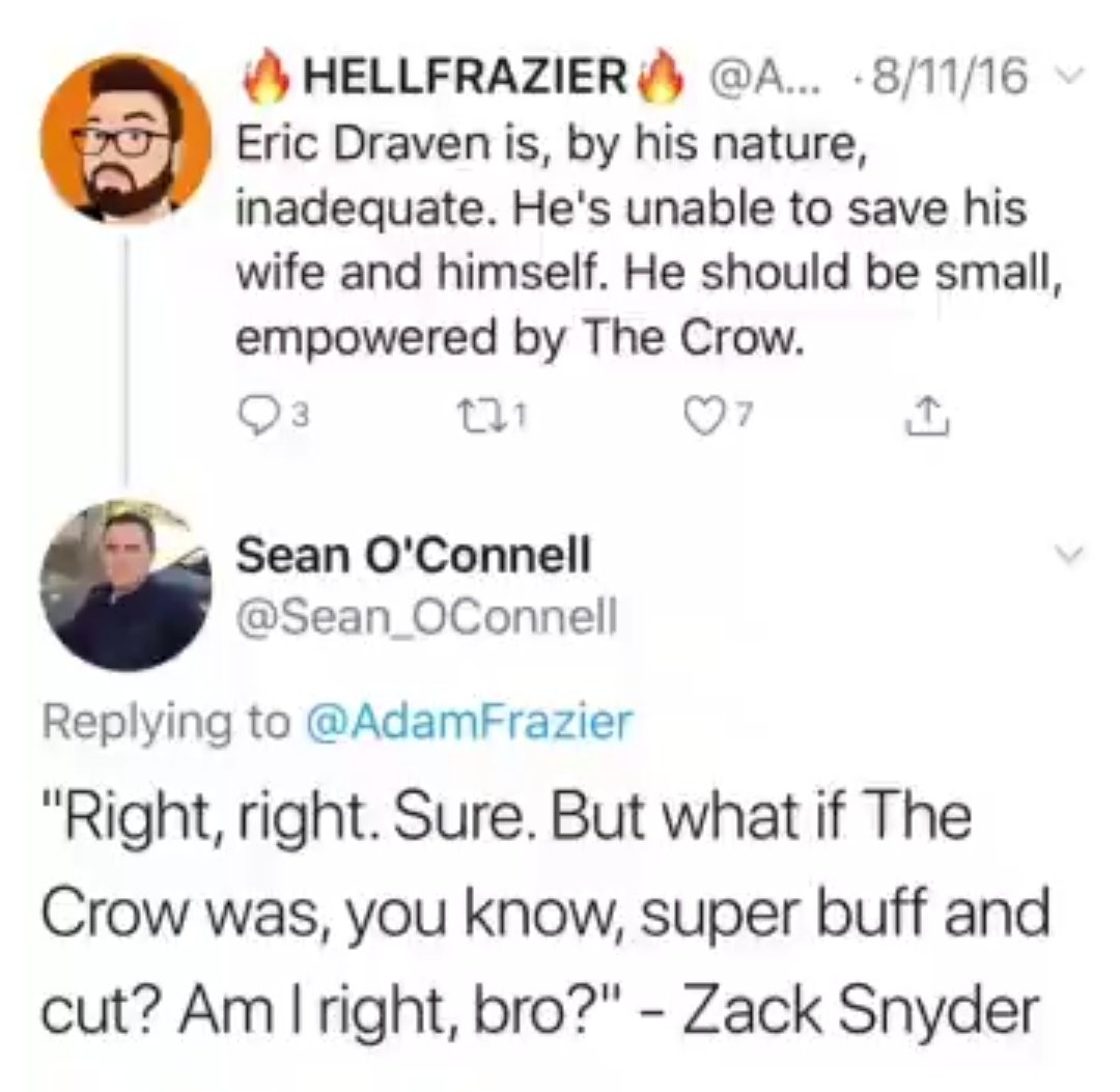 IKOTHERAINMAN's tweet image. Hey @Sean_OConnell, I bought your book after hearing you on @LightCastPod, (Shoutout Matt)

But just came across these gross tweets mocking @ZackSnyder. Seeing this, and then hearing you worship him on your YouTube show, makes me question who you are as a man. It's very 2Face