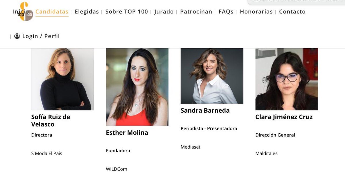 Gracias a <a href="/LasTop100/">backup</a> por incluir a nuestra CEO, <a href="/E_Molina_/">Esther Molina</a> , entre las candidatas. 

El equipo de <a href="/mujeresycia/">MujeresyCia</a> lleva años visibilizando a mujeres que nos sorprende descubrir y seguimos de cerca  lnkd.in/dM8AAGe

#soycandidatatop100 #tequierotop100 #candidatatop1002020