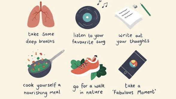 During these stressful times, it's important to practice self-care. Here are some tips to be extra kind to yourself which ultimately improves the quality of your sleep.  #SleepBetter #SelfCare 💤