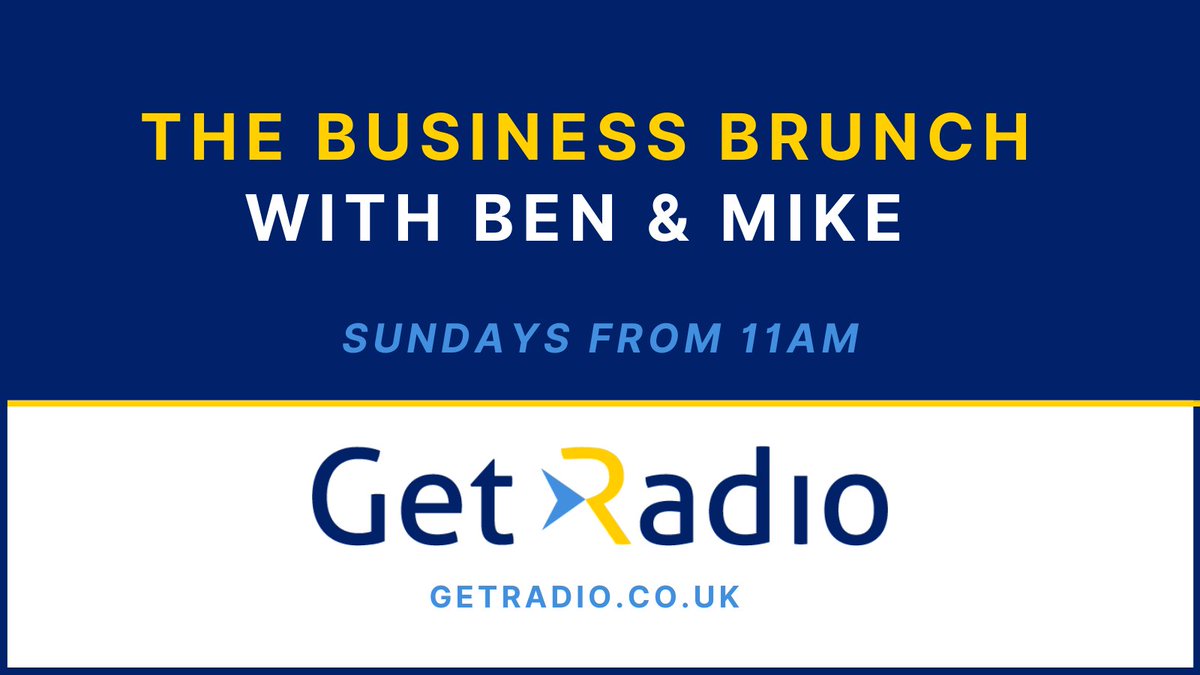 It's Sunday which only means one thing... #TheBusinessBrunch with Ben & Mike is back from 11am on #Oxfordshire's #GetRadio. 

@MikeFozOxford & @benthompson2305 chat to Hayley Monks of @ThinkInspireCr8, Daniel Ede of Ede Homes & Alison Bell  of @FitboxWellbeing.

#DABDigitalRadio