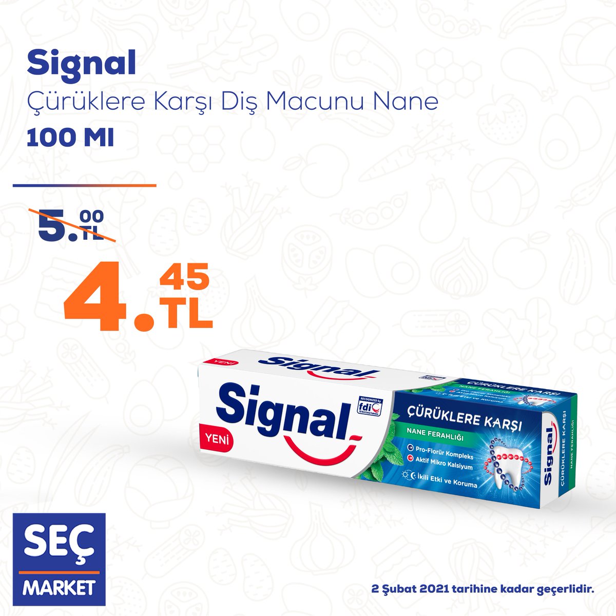 Gülümseyin, indirim var!

#SeçMarket #DişMacunu #AğızBakımı