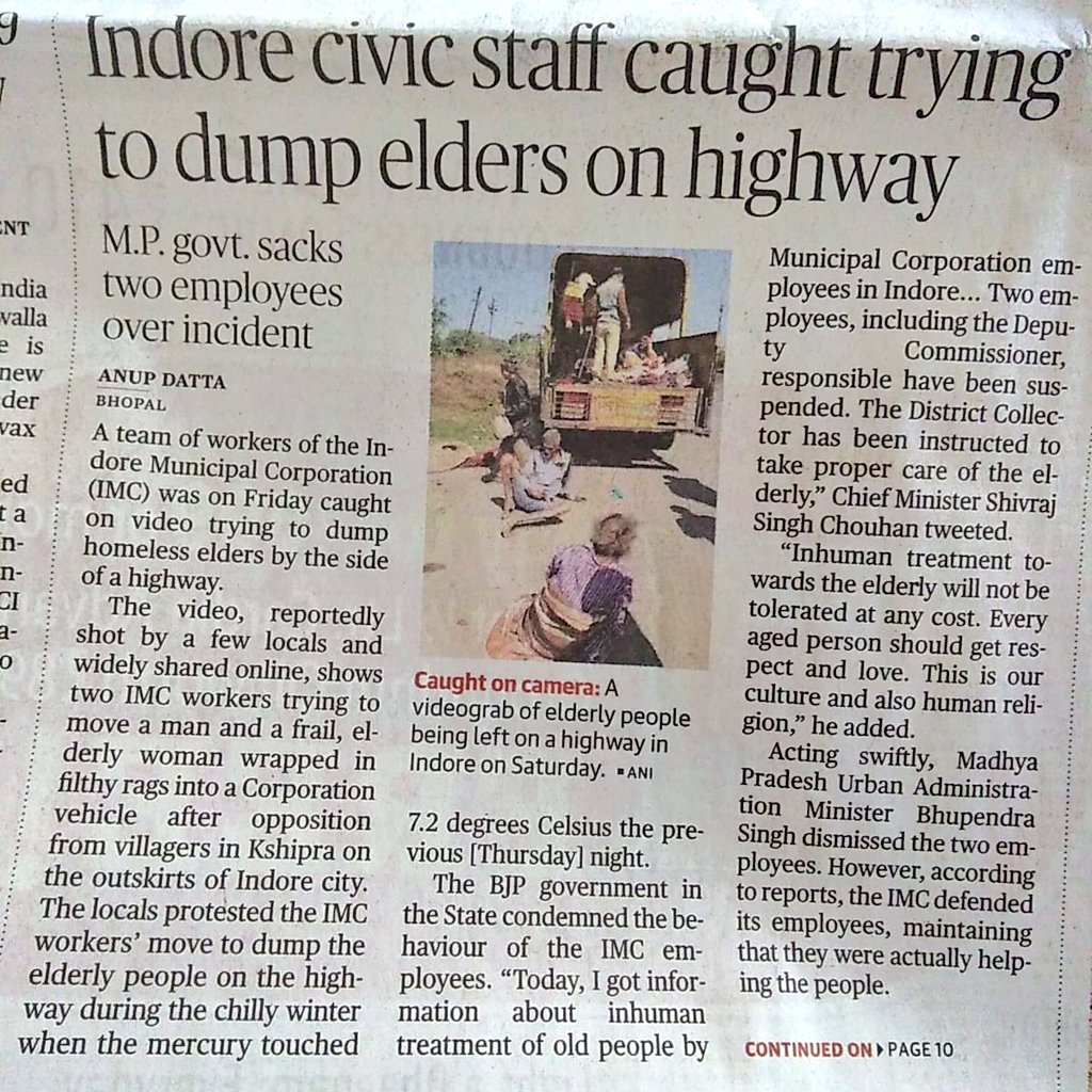 The Cultureless Civic Staff of Indore, Madhya Pradesh should be taken into task with imprisonment. They are Merciless, Inhumane Demons in the face of Human.
#SaveElders #RespectElders #SaveSeniorCitizens 
@CMMadhyaPradesh @ChouhanShivraj @PoliceIndore