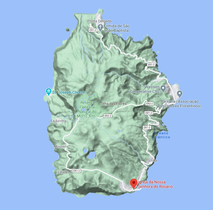  We're spoilt for choice in Flores but Nossa Senhora do Rosário church in the largest village (pop. 1,504) wins out because of its tiled façade. Begun in 1763, it was refurbished in the 1880s in the revivalist style. Inside, it’s pretty so-so.