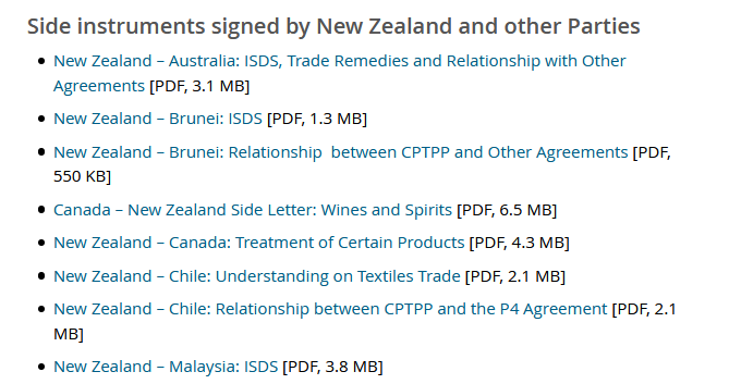 “Wow! 30 chapters. Better start reading”“Hang on. There’s more.” https://www.mfat.govt.nz/en/trade/free-trade-agreements/free-trade-agreements-in-force/cptpp/comprehensive-and-progressive-agreement-for-trans-pacific-partnership-text-and-resources/ #CPTPP3/13