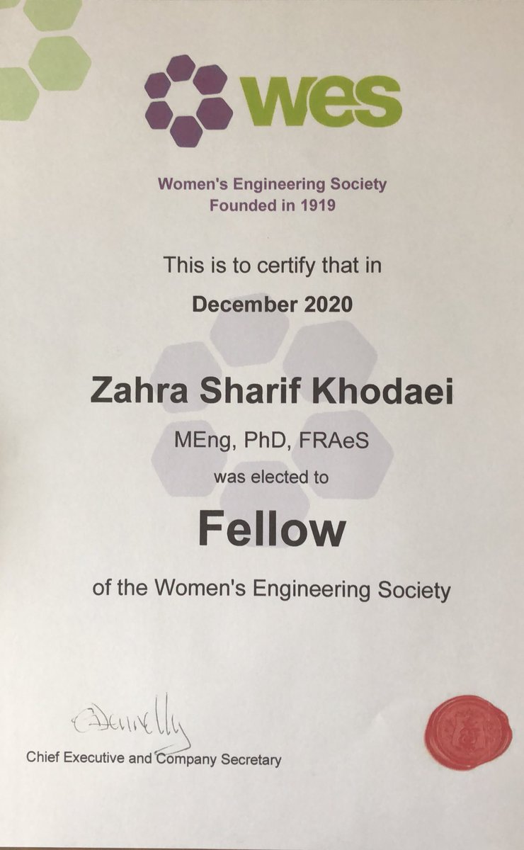 Very pleased to have been elected fellow of the women’s Engineering Society ☺️<a href="/aeroimperial/">Imperial Aeronautics</a> <a href="/AeroWomenIC/">Aero Women at Imperial</a> <a href="/ImperialWomens/">Imperial Women's</a>