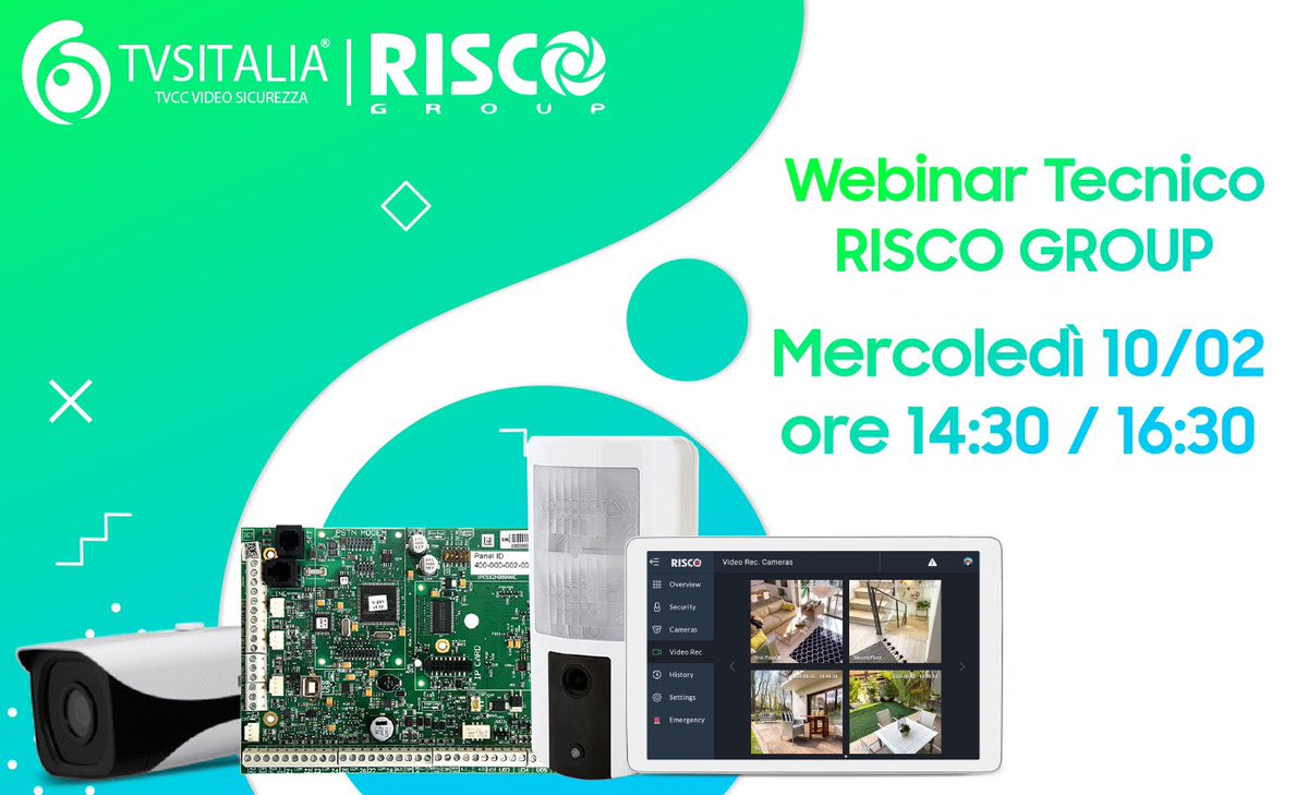 Webinar <a href="/RISCO_Ita/">Ita RISCO</a> 
Partecipa al webinar di presentazione della nuova linea prodotti

tvsitalia.it/corso/webinar-…