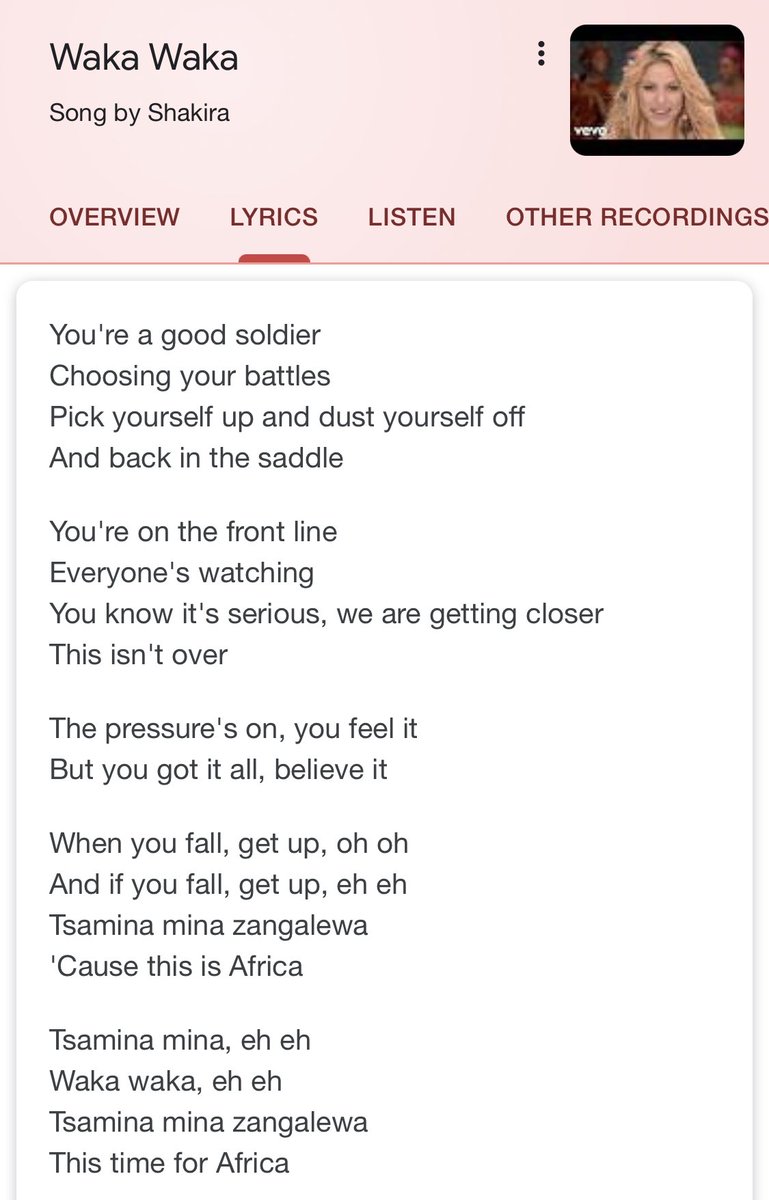 ẹniafẹ Momodu Sorry Guys I Love This Energy But This Is Fake News Shakira Said She Came Up With The 1st Verse And Pre Chorus During A Walk Not