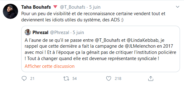 Les insultes racistes et/ou sexistes envers  @LindaKebbab