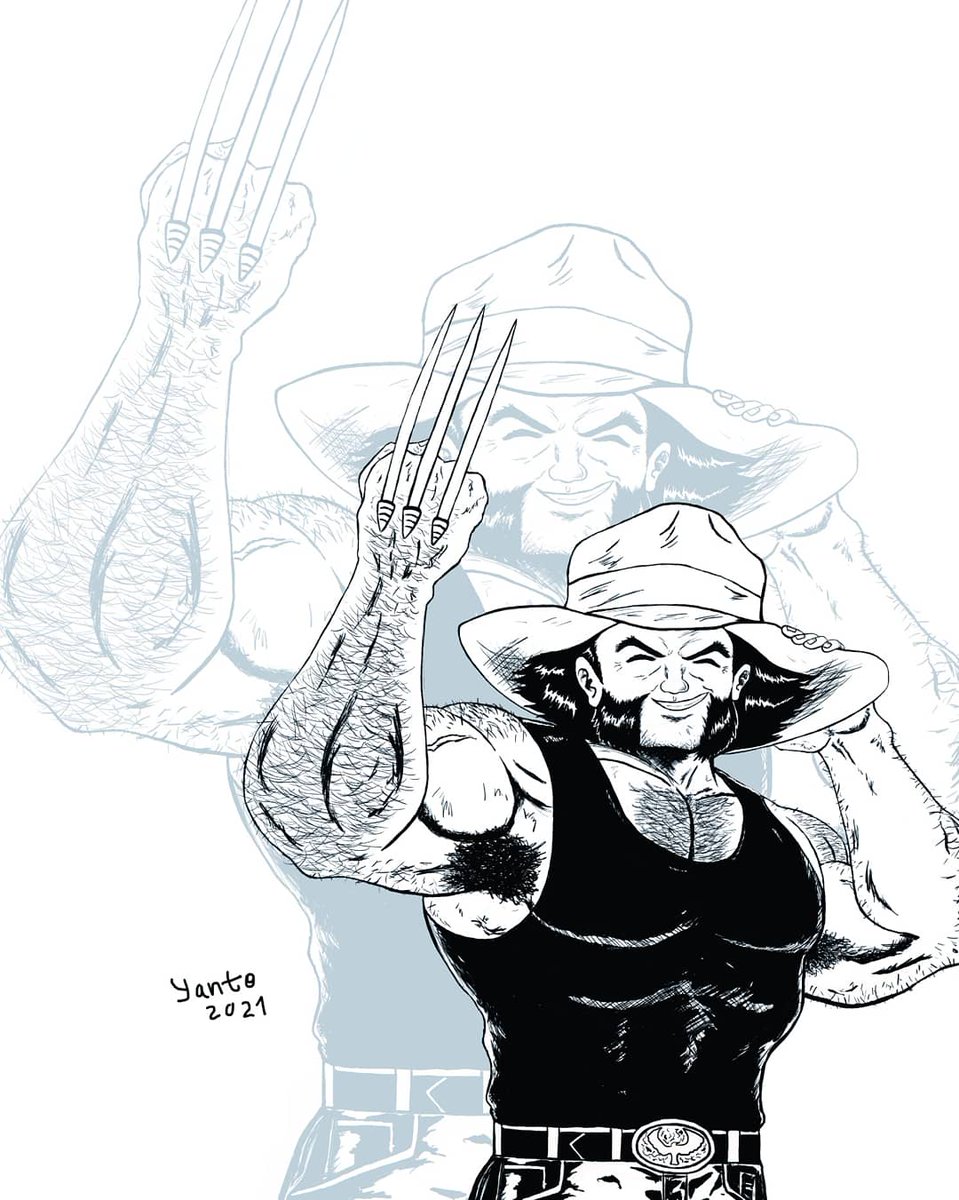 YantonoLiong's tweet photo. Here the wip from my last Wolverine cowboy art.Swipe ⬅️ to see my artwork progress.🤠

#marvel #marvelcomics #xmen #wolverine #logan #weaponx #xmenlegends #mutant #comic #comicbookart  #artwork  #yantoliongart #wacom #intuous #digitalart #digitalillustration https://t.co/aHuG3TAfbu