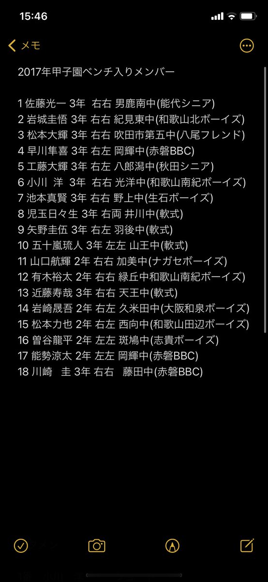 早川世代と山口世代が混合した2017年が間違いなく今のところ黄金世代
加藤君や平尾君が3年夏の時点の能力があってもレギュラーはかなり難しく、ベンチ外の可能性もある
そのぐらいスタメンと控えが入れ替わっても遜色ないメンバー

ただ、今年の新入生はこれを超えられる可能性がある世代だと思う