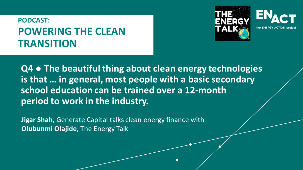 EnActNow's tweet photo. #sundaymorning -- why not kick back for a #podcast? Can the #cleanenergy transition create new jobs that don't mean racking up HUGE #studentloans? Listen in to @JigarShahDC & @OluOlajide1 of @TheEnergyTalk. #energyfinance #EnChat #renewables #Podcast https://t.co/MJi7oWp0qQ https://t.co/SsXPHdETT1