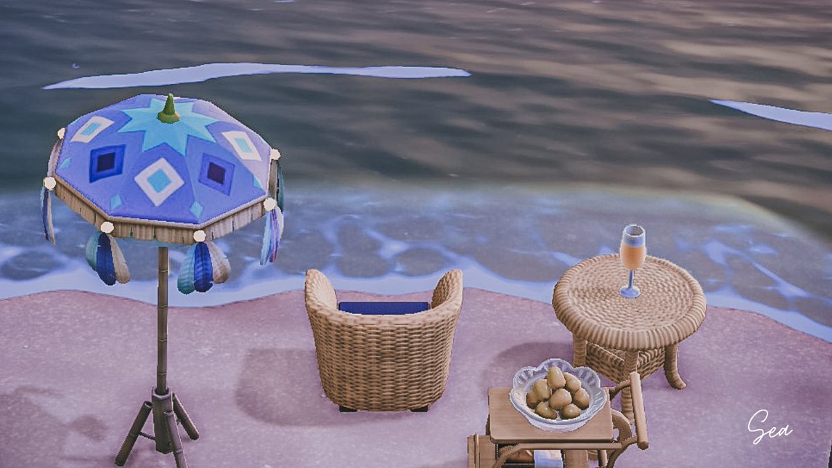 𝚜𝚎𝚊 パラソルかわいい あつまれどうぶつの森 あつ森 あつ森写真部 Animalcrossing Acnh